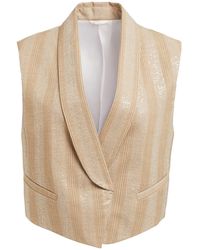 Brunello Cucinelli - Tailored Vest Wool, Polyester, Viscose, Elastane, Brass - Lyst