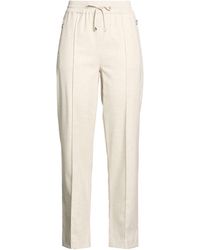D.exterior - Ivory Pants Polyester, Viscose, Wool, Polyamide, Elastane - Lyst
