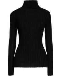 Soallure - Metallic Viscose Knitted Turtleneck Sweater - Lyst