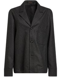 Officina 36 - Charcoal Blazer Polyester, Wool, Viscose - Lyst