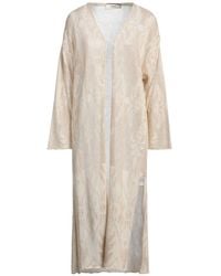 Akep - Ivory Cardigan Cotton, Polyamide, Viscose, Polyester, Metallic Polyester - Lyst