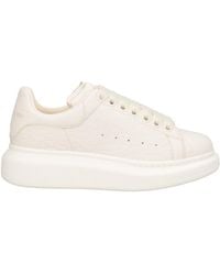 McQueen - Cream Sneakers Leather - Lyst