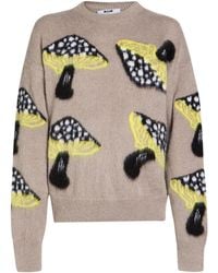 MSGM - Sand Sweater Acrylic, Polyamide, Mohair Wool - Lyst