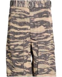 Jil Sander - Khaki Shorts & Bermuda Shorts Polyester, Silk, Cotton - Lyst