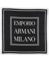 Emporio Armani - Scarf Silk - Lyst