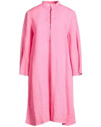 120% Lino - Mini Dress Linen - Lyst