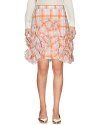 MSGM Falda corta - Naranja