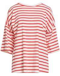 Shirtaporter - Ivory T-Shirt Viscose, Polyester, Elastane - Lyst