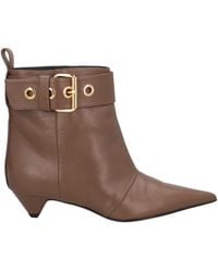 Lella Baldi - Taupe Ankle Boots Leather - Lyst