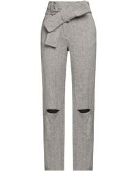 Malloni - Off Pants Cotton, Linen - Lyst