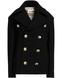 DSquared² - Coat Virgin Wool, Polyamide, Cow Leather - Lyst