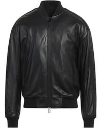 Emporio Armani - Jacket Lambskin, Polyester, Elastane, Polyamide - Lyst