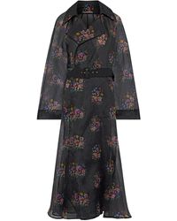 Emilia Wickstead Lange Jacke - Schwarz