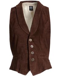 Eleventy - Dark Tailored Vest Goat Skin - Lyst