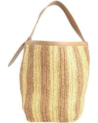 Alysi - Chocolat -- Camel Handbag Straw, Leather - Lyst