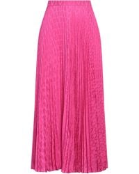 Valentino Garavani - Fuchsia Maxi Skirt Silk - Lyst