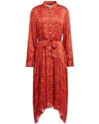 High - Tech Midi Dress Polyester - Lyst