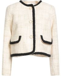 Ba&sh - Ivory Jacket Cotton, Polyester, Acrylic, Wool, Synthetic Fibers - Lyst