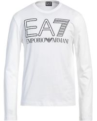 EA7 - Logo-Print Crewneck T-Shirt - Lyst