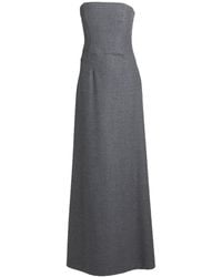 Alberta Ferretti - Charcoal Maxi Dress Wool, Elastane, Polyamide - Lyst