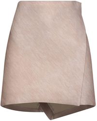 Philosophy Di Lorenzo Serafini - Khaki Mini Skirt Polyester, Elastane - Lyst