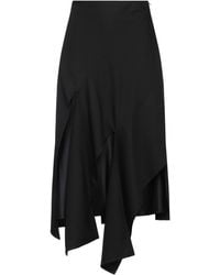 Plan C - Maxi Skirt Viscose, Wool - Lyst
