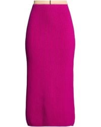 Calvin Klein - Midi Skirt Wool, Cashmere - Lyst