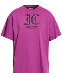 Just Cavalli - Mauve T-Shirt Cotton - Lyst