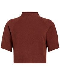 Manila Grace - Tan Turtleneck Viscose, Polyester, Polyamide - Lyst