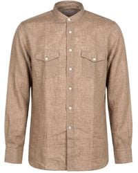 Canali - Shirt Linen - Lyst