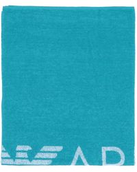 Emporio Armani Serviette de plage - Bleu