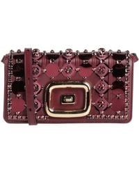 Roger Vivier - Burgundy Cross-Body Bag Leather - Lyst