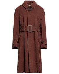 Tod's - Overcoat & Trench Coat Linen, Cotton, Lambskin, Cow Leather - Lyst