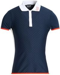 EA7 - Midnight Polo Shirt Polyester, Elastane - Lyst