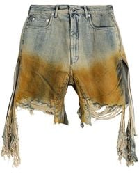 Rick Owens - Denim Shorts - Lyst