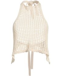 Semicouture - Cream Top Cotton - Lyst