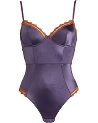Donna Abbigliamento da Lingerie da Top bustier e corsetti Body modellante senzaTriumph in Pizzo di colore Viola 