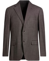 Canali - Dark Blazer Virgin Wool - Lyst