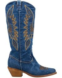 Le Silla - Boot Textile Fibers - Lyst