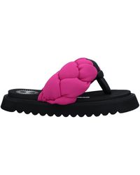 BOTH Paris Satin Toe Post Sandals in Black | Lyst