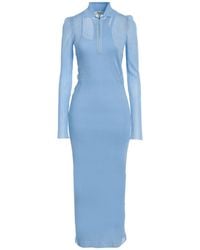 Fendi - Maxi Dress Silk, Polyamide - Lyst