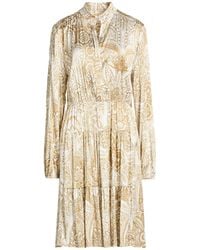 Eleventy - Ivory Midi Dress Viscose, Elastane - Lyst