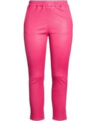 Arma - Fuchsia Pants Lambskin - Lyst