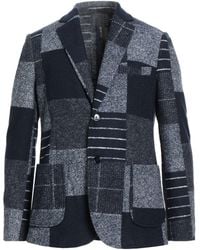 DISTRETTO 12 - Midnight Blazer Polyester, Virgin Wool - Lyst