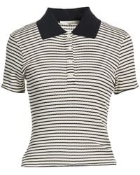 FRAME - The Pointelle Polo Polo Shirt Cotton - Lyst