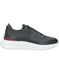 Testoni - Charcoal Sneakers Calfskin, Textile Fibers - Lyst