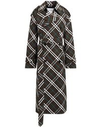 Burberry - Military Overcoat & Trench Coat Polyester, Cotton - Lyst