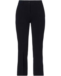 Alberto Biani Cropped Floral Embroidered Trousers in Black Slacks and Chinos Capri and cropped trousers Womens Clothing Trousers 