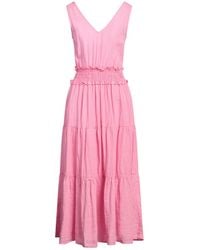 120% Lino - Midi-Kleid - Lyst