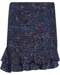 Isabel Marant - Mini Skirt Silk, Elastane - Lyst